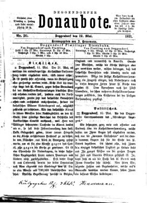 Deggendorfer Donaubote Freitag 12. Mai 1871