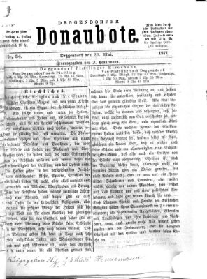 Deggendorfer Donaubote Freitag 26. Mai 1871