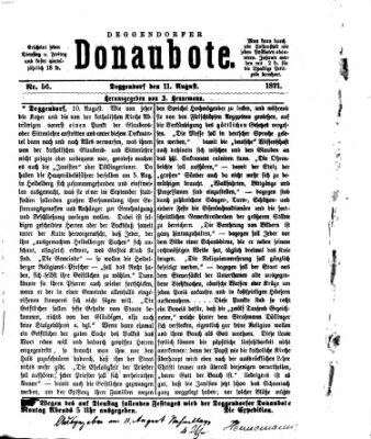 Deggendorfer Donaubote Freitag 11. August 1871