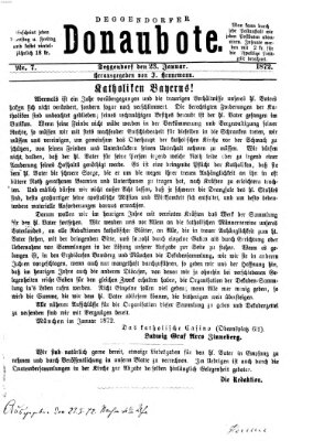 Deggendorfer Donaubote Dienstag 23. Januar 1872