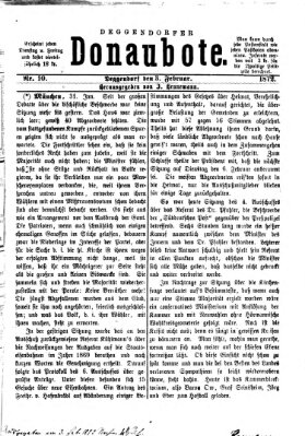 Deggendorfer Donaubote Samstag 3. Februar 1872