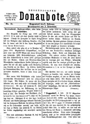 Deggendorfer Donaubote Dienstag 6. Februar 1872