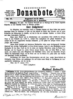 Deggendorfer Donaubote Dienstag 12. März 1872