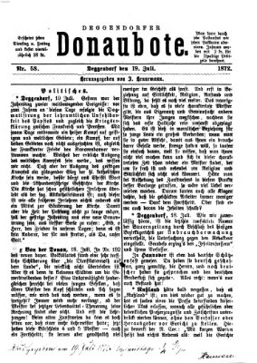 Deggendorfer Donaubote Freitag 19. Juli 1872