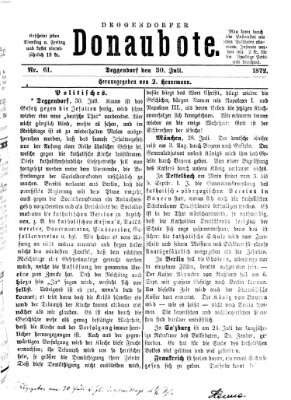 Deggendorfer Donaubote Dienstag 30. Juli 1872