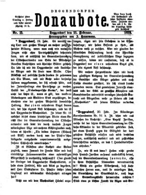 Deggendorfer Donaubote Freitag 21. Februar 1873