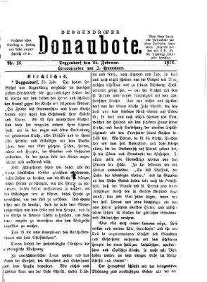 Deggendorfer Donaubote Dienstag 25. Februar 1873