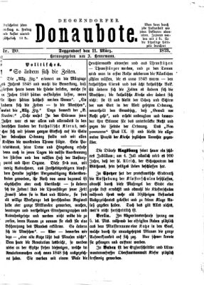 Deggendorfer Donaubote Dienstag 11. März 1873