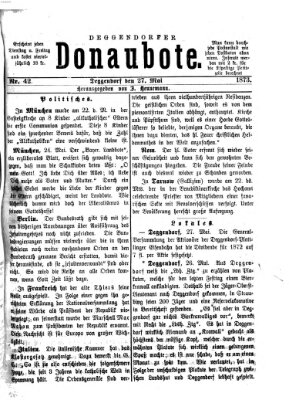 Deggendorfer Donaubote Dienstag 27. Mai 1873