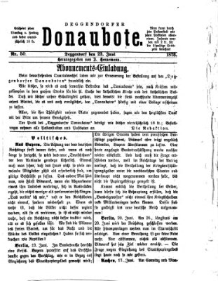 Deggendorfer Donaubote Montag 23. Juni 1873