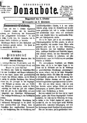 Deggendorfer Donaubote Freitag 3. Oktober 1873