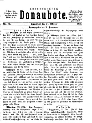 Deggendorfer Donaubote Freitag 24. Oktober 1873