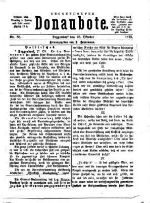 Deggendorfer Donaubote Dienstag 28. Oktober 1873