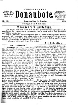 Deggendorfer Donaubote Freitag 19. Dezember 1873