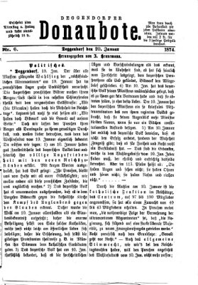 Deggendorfer Donaubote Dienstag 20. Januar 1874