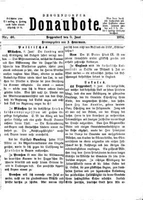 Deggendorfer Donaubote Dienstag 9. Juni 1874