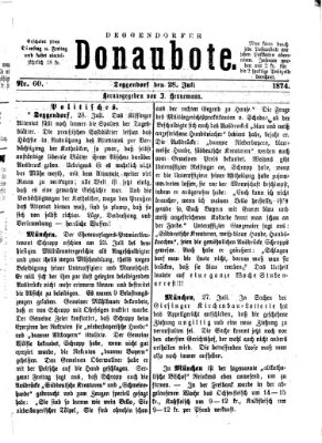 Deggendorfer Donaubote Dienstag 28. Juli 1874