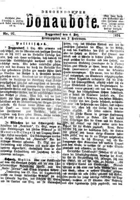 Deggendorfer Donaubote Freitag 4. Dezember 1874