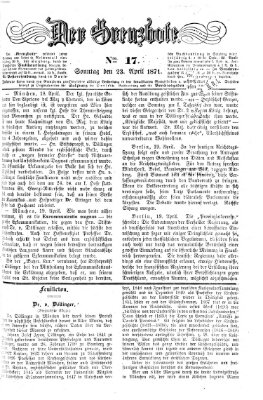 Der Grenzbote Sonntag 23. April 1871