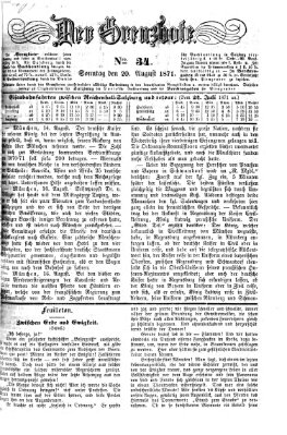 Der Grenzbote Sonntag 20. August 1871