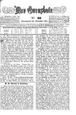 Der Grenzbote Sonntag 26. November 1871