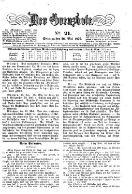 Der Grenzbote Sonntag 26. Mai 1872