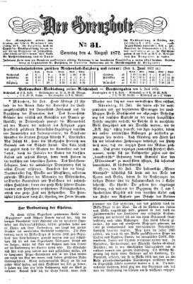 Der Grenzbote Sonntag 4. August 1872