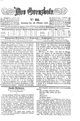 Der Grenzbote Sonntag 20. Oktober 1872