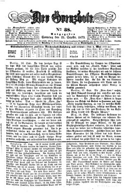 Der Grenzbote Sonntag 21. September 1873