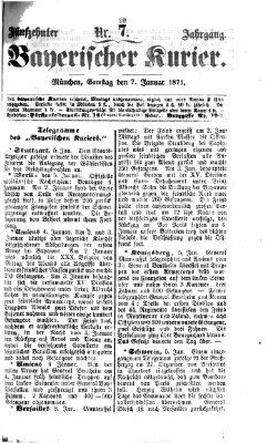 Bayerischer Kurier Samstag 7. Januar 1871