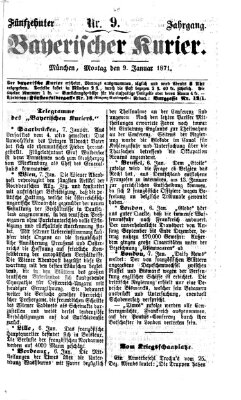 Bayerischer Kurier Montag 9. Januar 1871