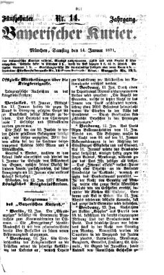 Bayerischer Kurier Samstag 14. Januar 1871