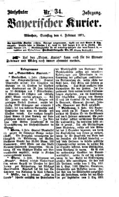 Bayerischer Kurier Samstag 4. Februar 1871