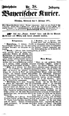 Bayerischer Kurier Mittwoch 8. Februar 1871