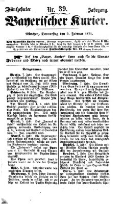 Bayerischer Kurier Donnerstag 9. Februar 1871