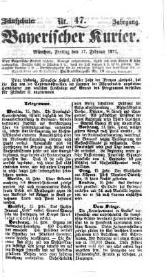 Bayerischer Kurier Freitag 17. Februar 1871