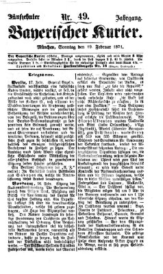 Bayerischer Kurier Sonntag 19. Februar 1871