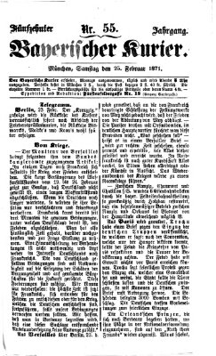 Bayerischer Kurier Samstag 25. Februar 1871