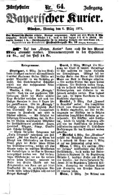 Bayerischer Kurier Montag 6. März 1871