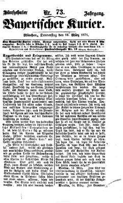 Bayerischer Kurier Donnerstag 16. März 1871