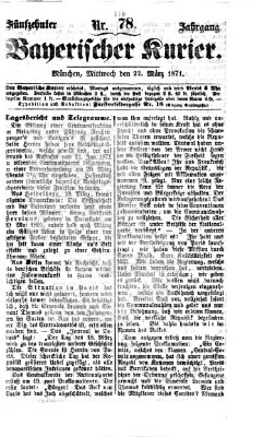 Bayerischer Kurier Mittwoch 22. März 1871