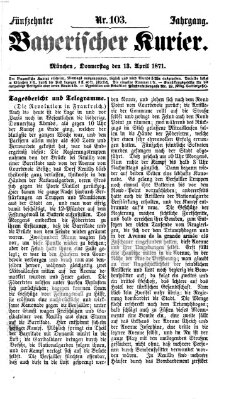 Bayerischer Kurier Donnerstag 13. April 1871