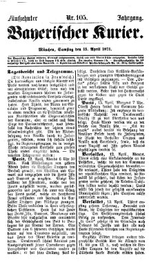 Bayerischer Kurier Samstag 15. April 1871