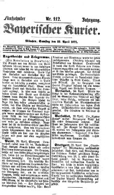 Bayerischer Kurier Samstag 22. April 1871