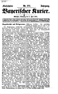 Bayerischer Kurier Samstag 1. Juli 1871