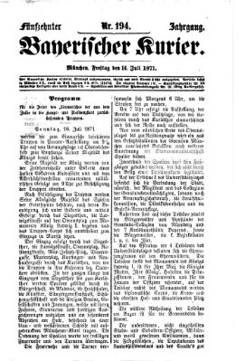 Bayerischer Kurier Freitag 14. Juli 1871