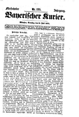 Bayerischer Kurier Samstag 15. Juli 1871