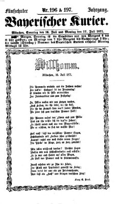 Bayerischer Kurier Montag 17. Juli 1871