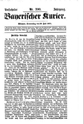 Bayerischer Kurier Donnerstag 20. Juli 1871