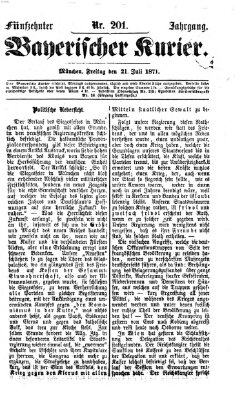 Bayerischer Kurier Freitag 21. Juli 1871